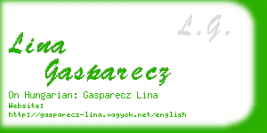 lina gasparecz business card